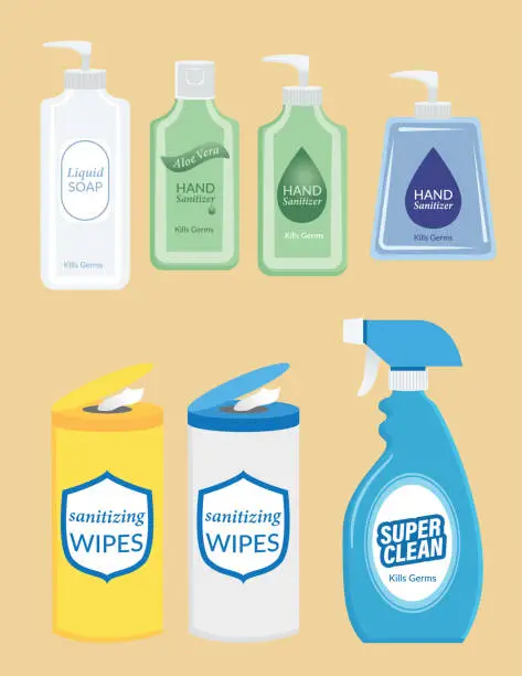 Vector illustration of Disinfectant Cleaning Product
