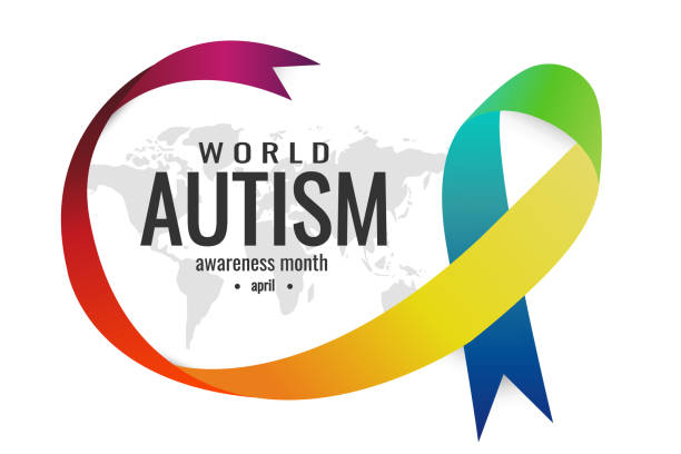 ilustraciones, imágenes clip art, dibujos animados e iconos de stock de autismo - mes