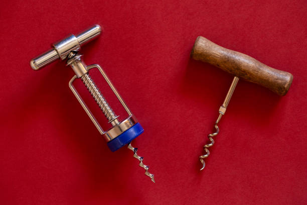 istock Wooden and metal corkscrew. 1214277340