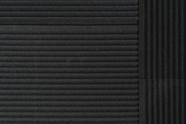 istock Close up of studio acoustic foam rubber wall pattern. 1214281018
