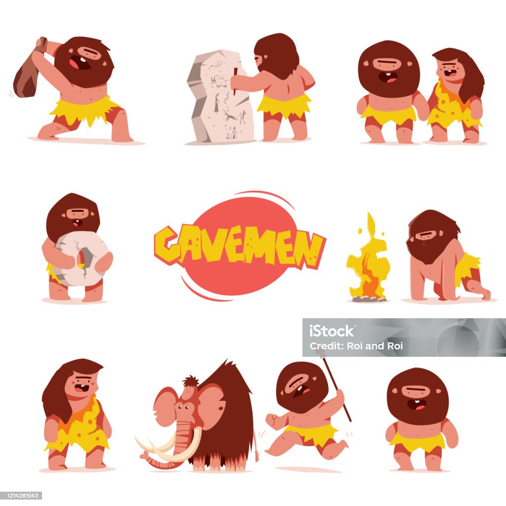 Ilustración de Bonitos Personajes De Dibujos Animados Vectoriales Cavernícolas Se Aíslan Sobre Un Fondo Blanco y más Vectores Libres de Derechos de Hombre de las cavernas - iStock Ilustración de Bonitos Personajes De Dibujos Animados Vectoriales Cavernícolas Se Aíslan Sobre Un Fondo Blanco y más Vectores Libres de Derechos de Hombre de las cavernas - iStock