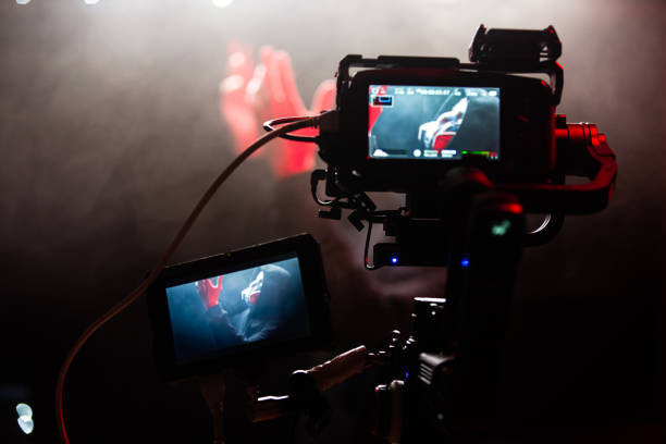 istock Close-up of the camera during shooting 1214282190