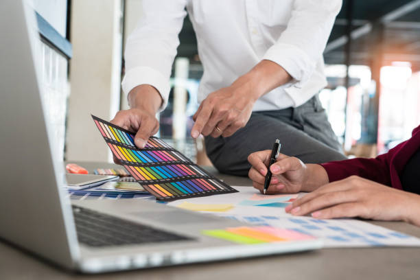 istock Team job businessmans crew Creative working with new startup project planning next steps of work, Teamwork process, Brainstorming Meeting Concept 1214283855