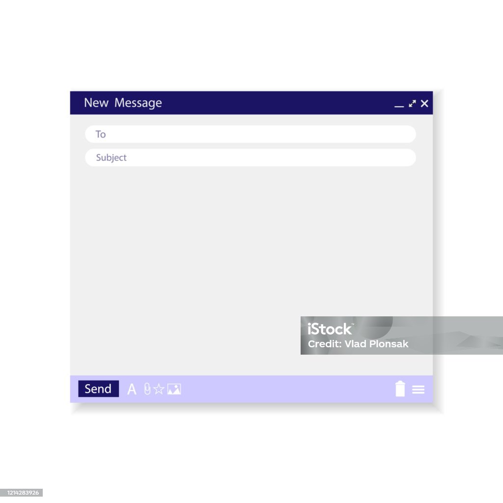 Mailing Interface Blank Email Template Email Window Mailing Interface Stock Illustration ...