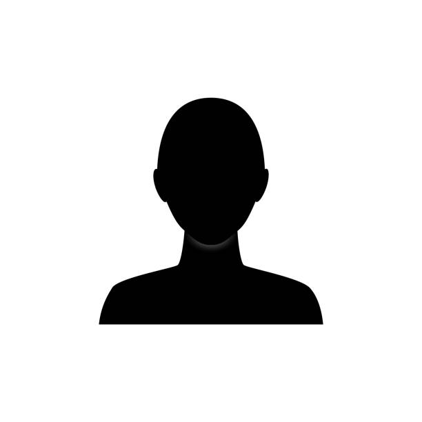 ilustrações de stock, clip art, desenhos animados e ícones de anonymous gender neutral face avatar. incognito head silhouette. - mulher careca