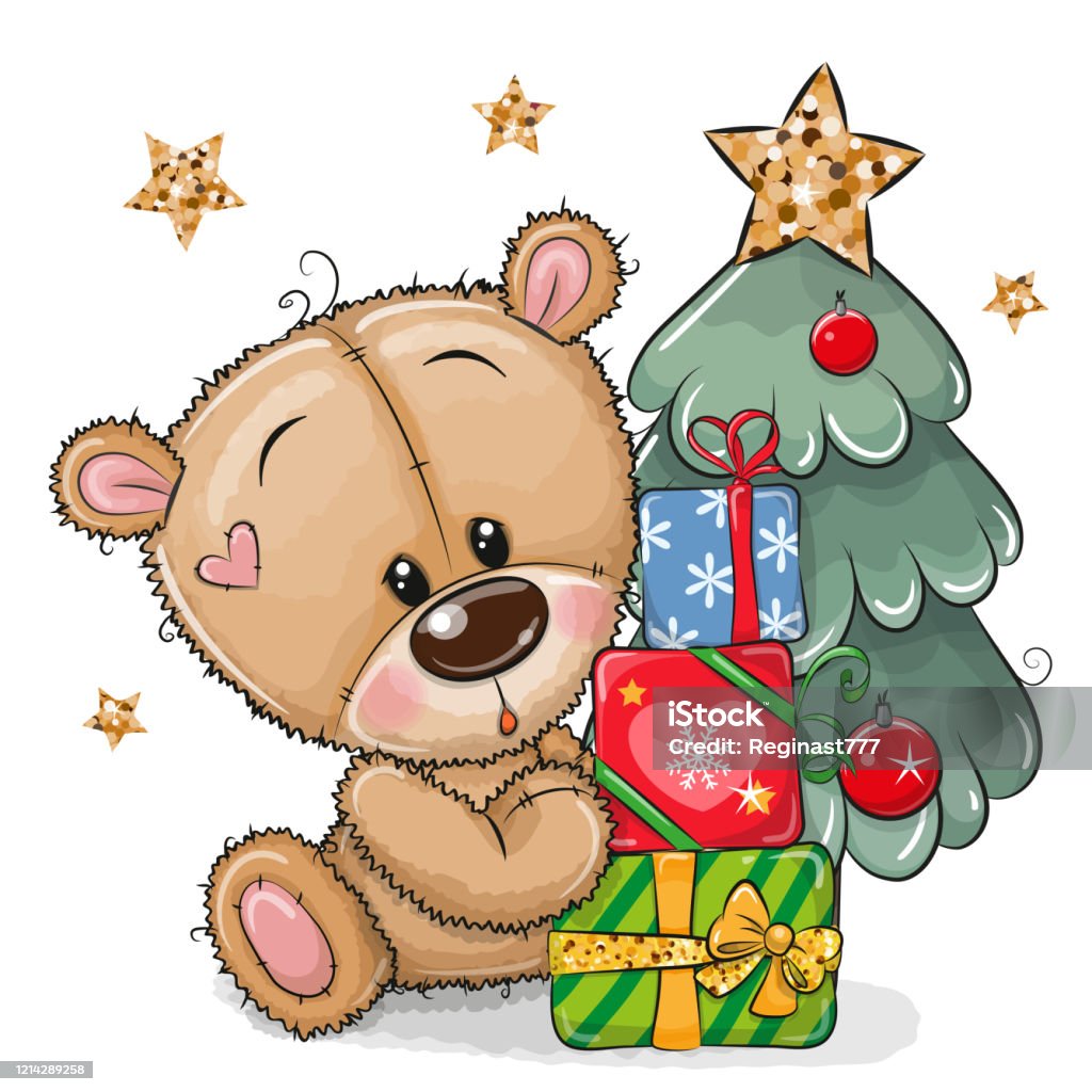 Ilustración de Oso De Peluche De Dibujos Animados Con Regalos Cerca Del Árbol De Navidad y más Vectores Libres de Derechos de Abeto - iStock Ilustración de Oso De Peluche De Dibujos Animados Con Regalos Cerca Del Árbol De Navidad y más Vectores Libres de Derechos de Abeto - iStock
