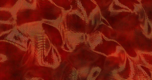 istock Red sparkly silk background. Glamour satin texture 3D rendering 1214290918