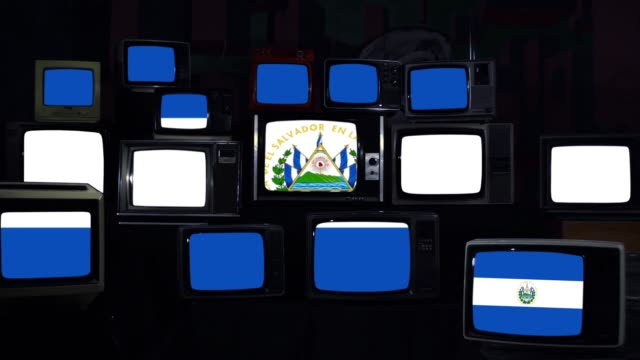 Flag of El Salvador on Retro Televisions.