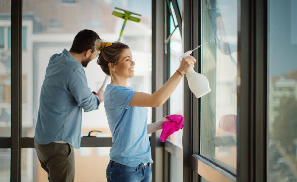 istock Apartment cleaning during pandemic lockdown. 1214294375