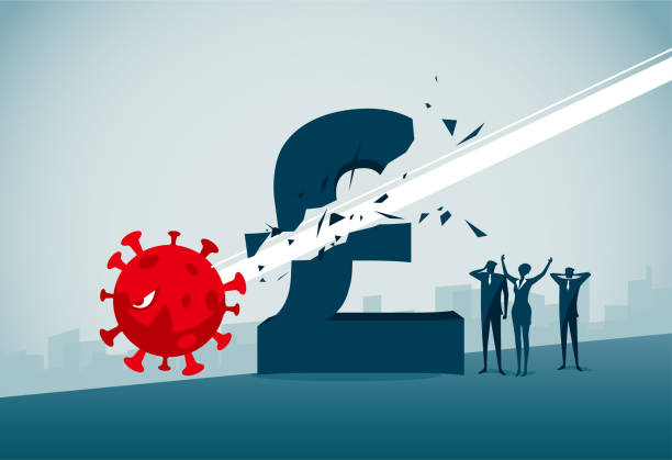 trespassing commercial illustrator british falling pounds stock illustrations