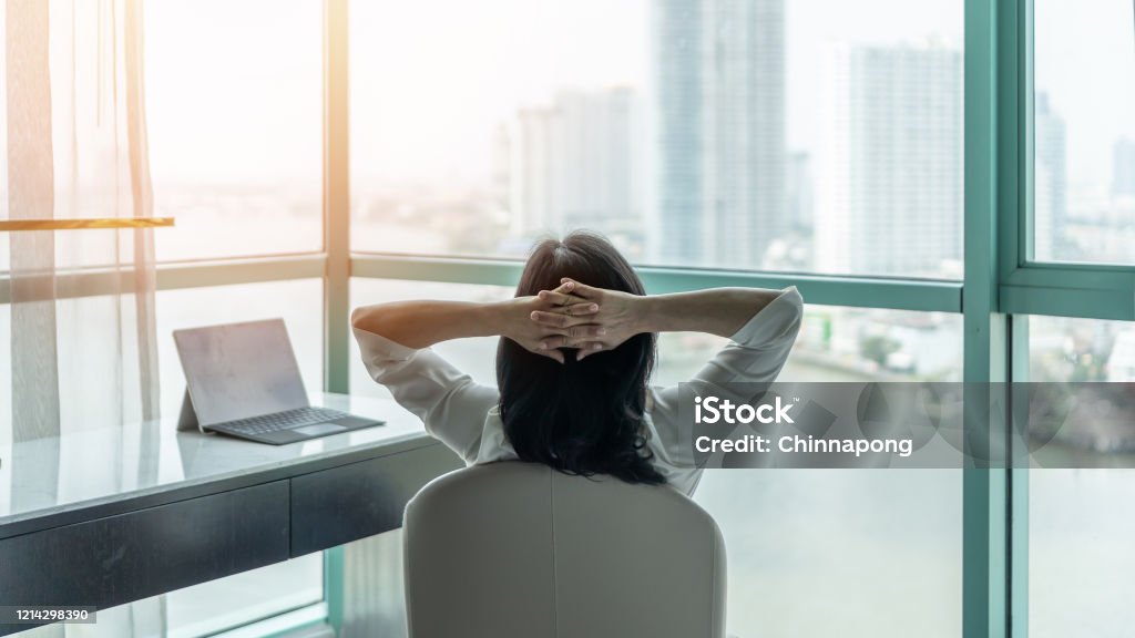 Work From Home Healthy Lifestyle With Asian Business Woman Relaxing Take It Easy Resting In Comfort Hotel Or Living Room Having Free Time With Peace Of Mind And Self Health Balance Stock Work From Home Healthy Lifestyle With Asian Business Woman Relaxing Take It Easy Resting In Comfort Hotel Or Living Room Having Free Time With Peace Of Mind And Self Health Balance Stock