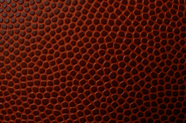 istock Macro of Leather On Basketball 1214298643