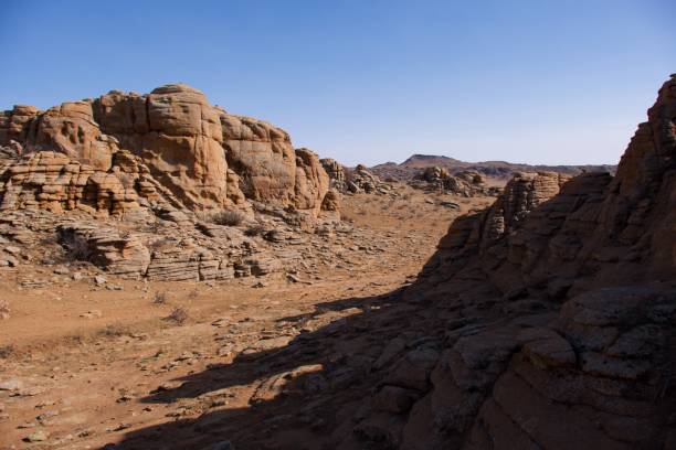 istock Panoramic View Baga Gazriin Chuluu, Mongolia,Rock Formations and Stacked Stones on Granite Hilltops 1214301528