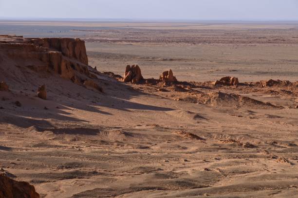istock Flaming cliff Panoramic view Mongolian at gobi desert national park of Mongolia 1214301742