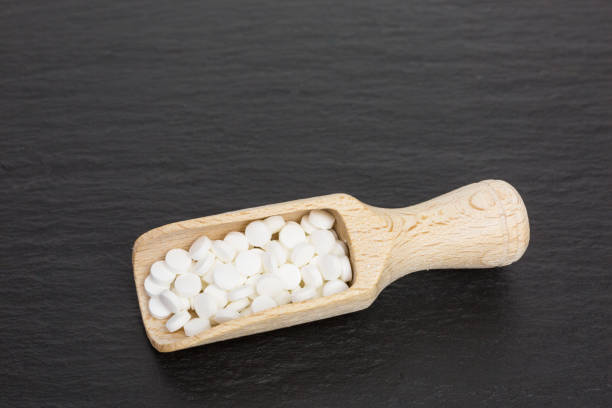 istock fructose free stevia sweetener pills on a scoop 1214302031