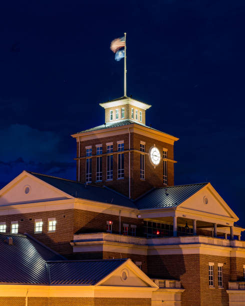 North Augusta Municipal Building at Night stock photo