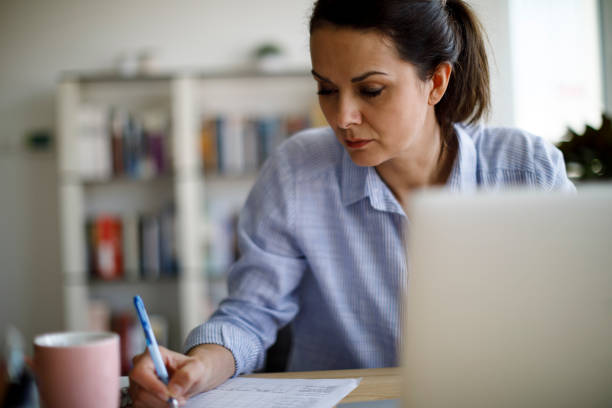 istock Woman working from home 1214304824