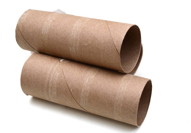 istock Emptiness paper toilet rolls isolated on white background 1214312905