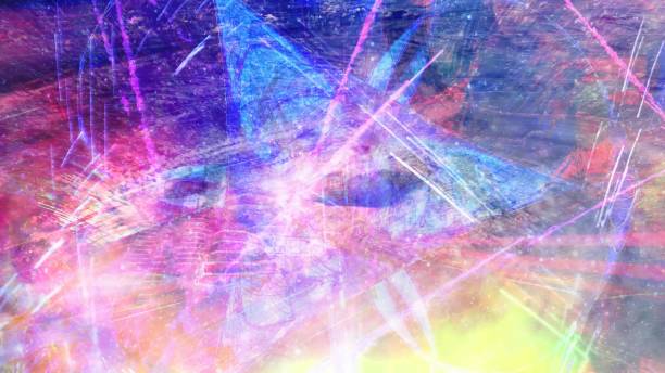 istock Dark Abstract Rising Particles on Blue and Pink Texture - Abstract Background Texture 1214313942