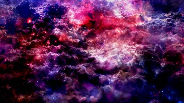 Soft Purple Clouds and Slow Rising Magic Particle Spheres - Abstract Background Texture This abstract texture background graphic is high definition and a great quality pattern that can be used for various purposes. vj loop stock pictures, royalty-free photos & images