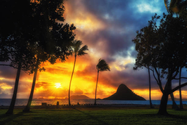 istock Beautiful sunrise at Mokoli’i on Oahu 1214316719
