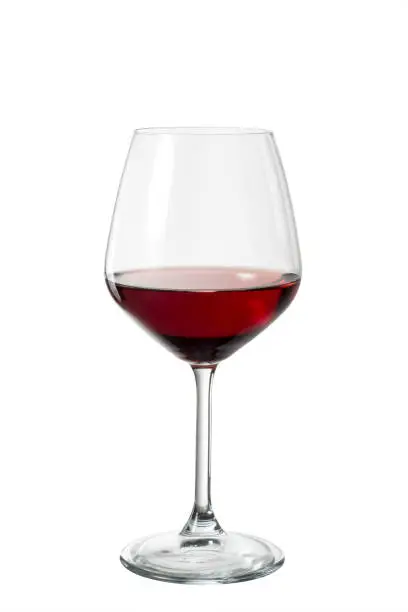 Photo of Red wine in an elegant glass