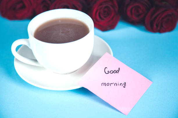 istock good morning text with coffee and roses 1214319045