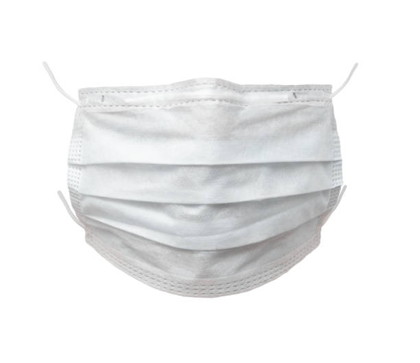 istock one medical face mask on white background 1214319104
