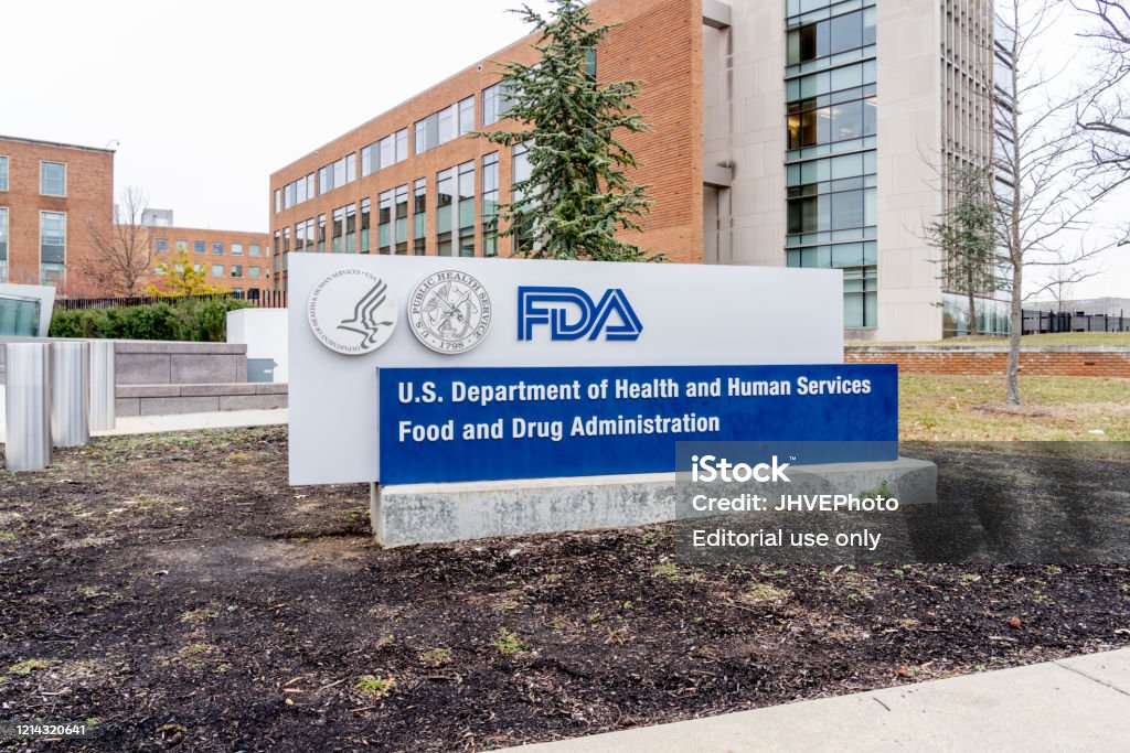 FDA Sign at its headquarters in Washington DC. Washington, D.C., USA- January 13, 2020: FDA Sign at its headquarters in Washington DC. The Food and Drug Administration (FDA or USFDA) is a federal agency of the USA. Food and Drug Administration Stock Photo