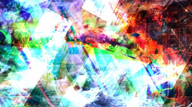 istock Vivid Dark Psychedelic Art Colors Rotating Clockwise - Abstract Background Texture 1214320745