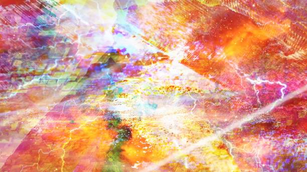 istock Stunning Abstract Pink and Yellow Scene - Abstract Background Texture 1214320880