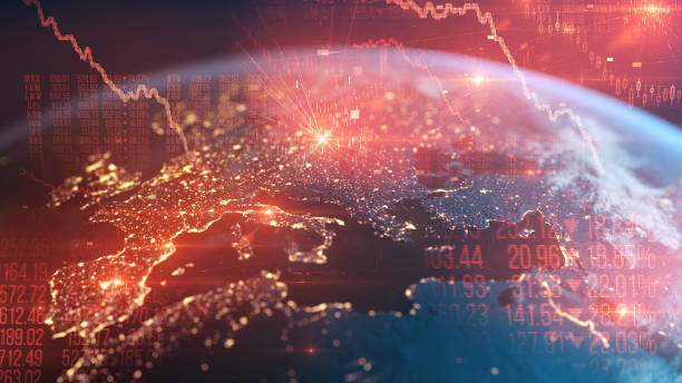 Bear Market - Financial Crash - Global Recession - European Economy Going Down Europe seen from space, combined with declining financial charts. Perfectly usable for topics like global recession (especially in the wake of the corona virus outbreak) or economic losses in general. Highly detailed image, textures courtesy by NASA:
https://visibleearth.nasa.gov/images/55167/earths-city-lights,
https://visibleearth.nasa.gov/images/73934/topography,
https://visibleearth.nasa.gov/images/57747/blue-marble-clouds/77558l crisis stock pictures, royalty-free photos & images