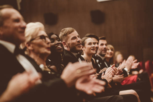 istock Excited audience clapping in the theater 1214326153