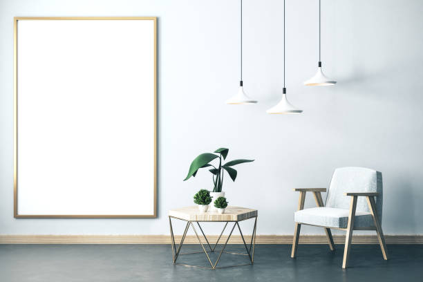 istock Living room interior with chair 1214328156