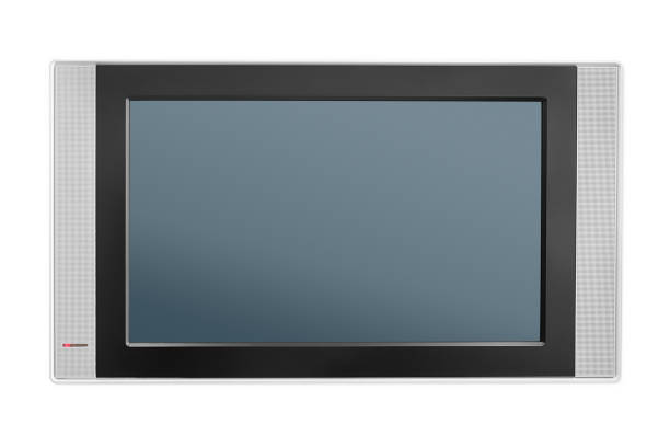 istock Modern tv screen with audio speakers isolated with clipping path 1214329709