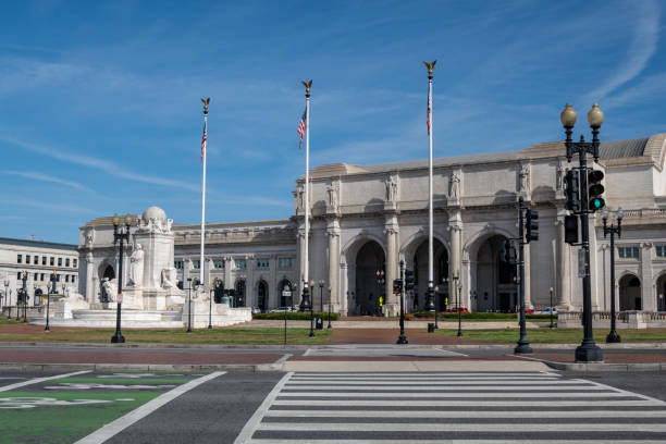 istock Union Station in Washington DC on a bright, sunny day 1214330501