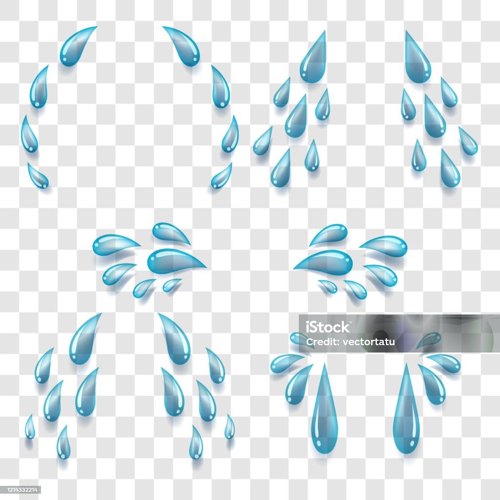 Phim Hoạt Hình Giọt Nước 3d Trên Trong Suốt Hình minh họa Sẵn có ...