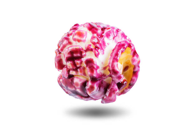 istock Sweet multicolor popcorn on a white isolated background 1214332912