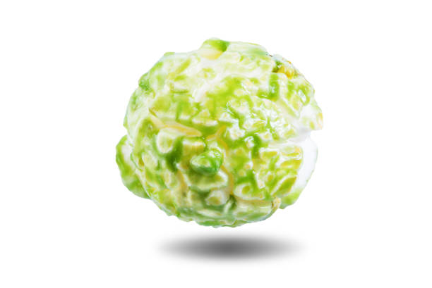 istock Sweet multicolor popcorn on a white isolated background 1214333022