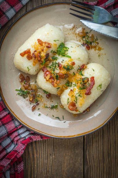 istock Potato dumplings stuffed with minced meat. 1214333206