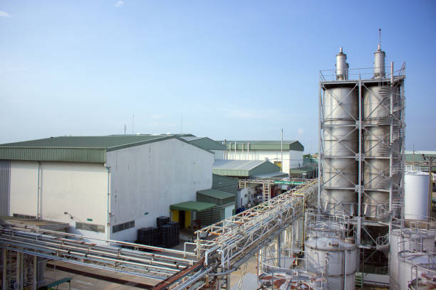 istock Factory Plant for production background for artwork design banner 1214334754
