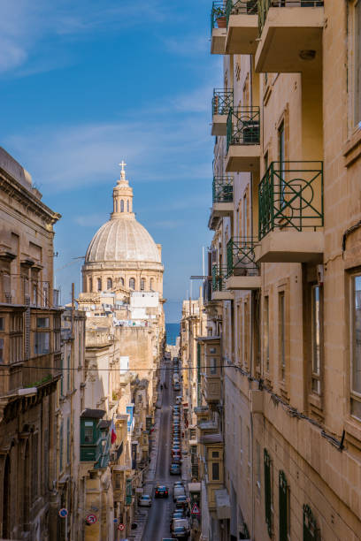 istock Malta, Typical narrow streets with colorful balconies in Valletta , Malta 1214336934