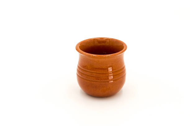 istock Porcelain puffed ramekin dish in brown color 1214338262