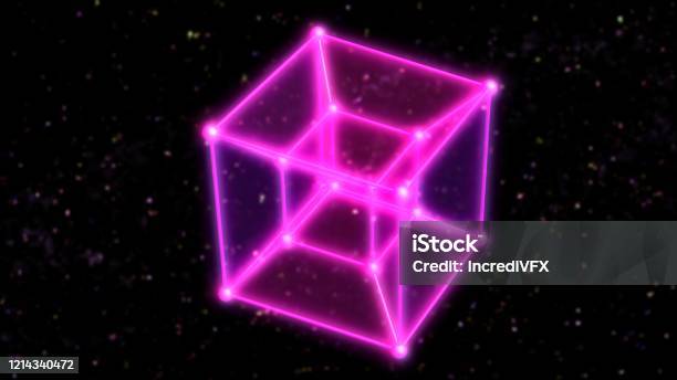 4 Chiều Hypercube Tesseract Quay Trong Không Gian Mé Ngoài Và Các ...