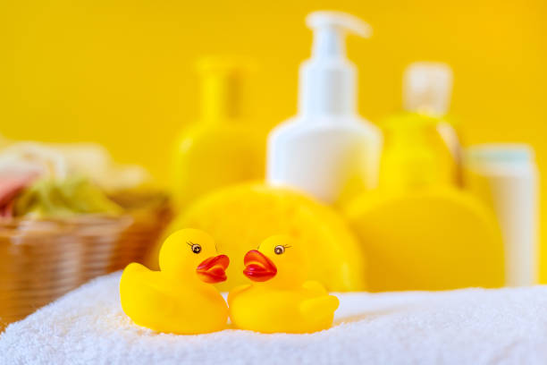 istock Accessories for bathing the baby. Selective focus. 1214342064