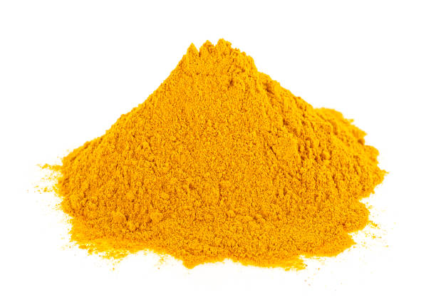 istock Turmeric powder pile isolated on a white background. Curcuma. 1214343334