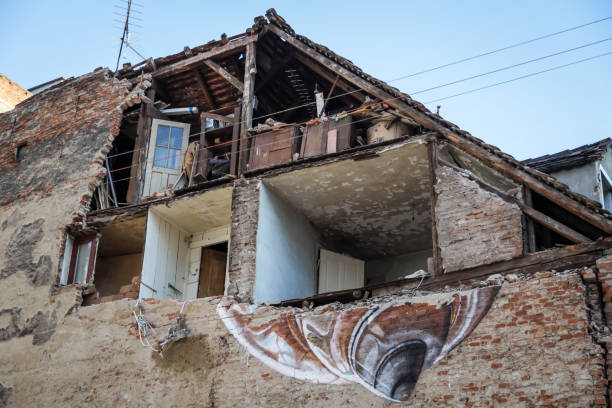 Zagreb hit by the earthquake Zagreb, Croatia - March 22, 2020 : In the morning capital of Croatia, Zagreb has been hit by the magnitude of the earthquake 5.5 per Richter. Damaged buildings in downtown of Zagreb. zagreb earthquake stock pictures, royalty-free photos & images