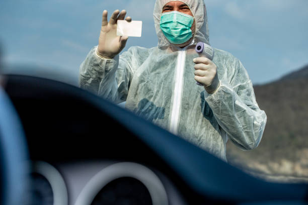 istock Paramedic on Border control during COVID-19 crisis 1214348255