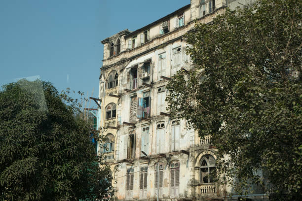 istock Old Apartment Bloc in India. 1214349548