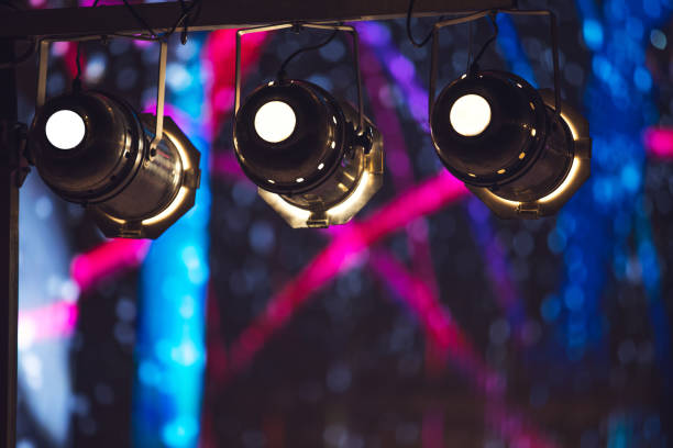 istock Stage lights at the scene in concert 1214349576